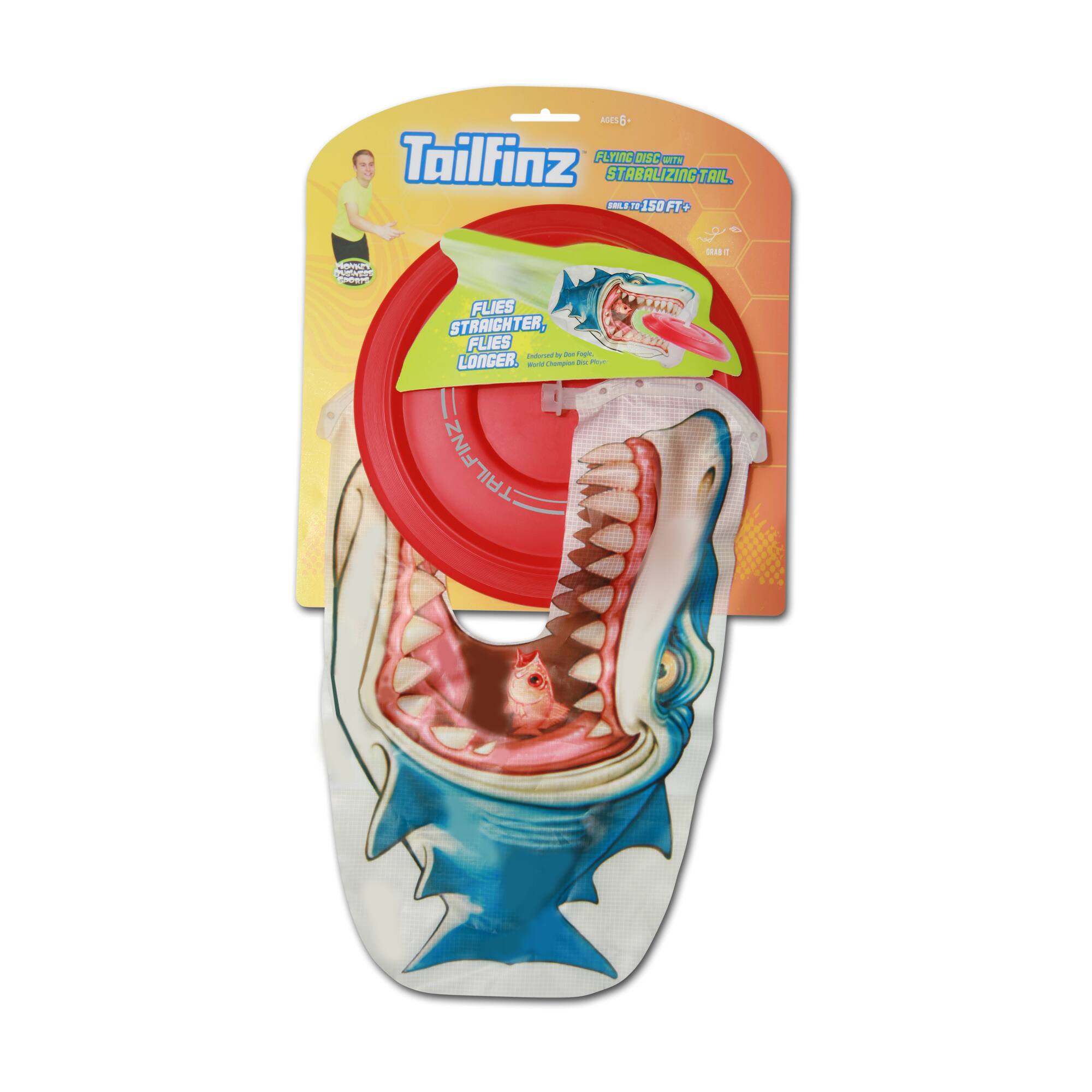 Tailfinz Flying Disc with Stabilizing Tail